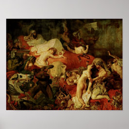 A morte de Sardanapalus por Delacroix - Poster