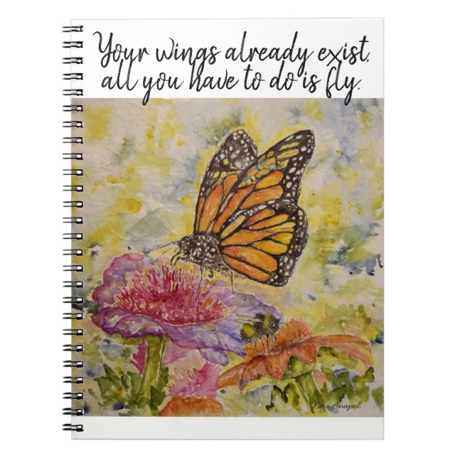 A mosca inspira o caderno espiral da arte da (Frente)