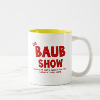 A mostra de Baub caneca de café de 15 onças