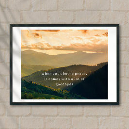 A motivação da vida da Wall art cita poster