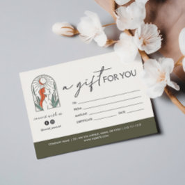 A mulher deixa o presente da Lua Arch para você