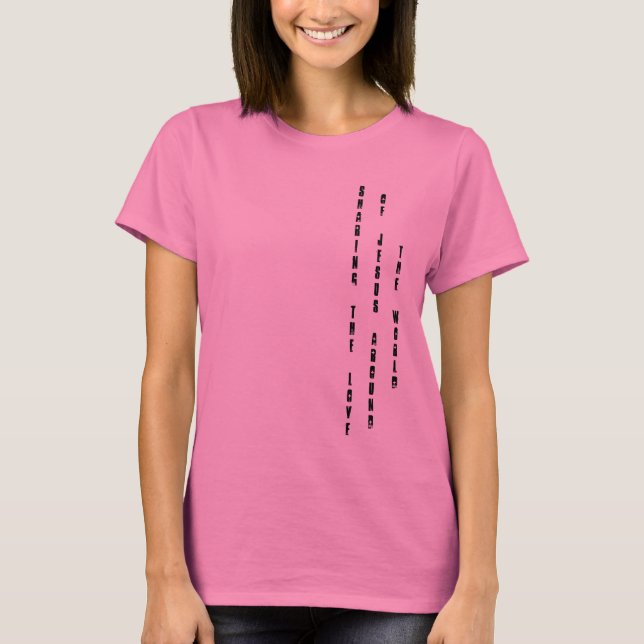 A mulher está dividindo a camisa do amor (Frente)