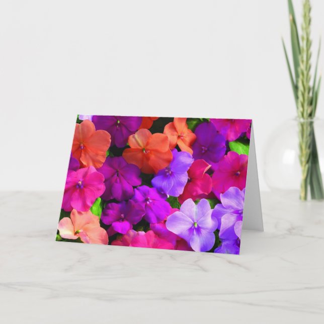 A multi cor floresce o cartão - vazio (Frente)