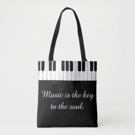 A música é a chave ao bolsa do piano da alma