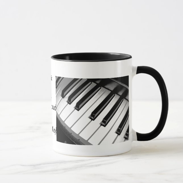 A música é caneca dupla da campainha da imagem da (Direita)