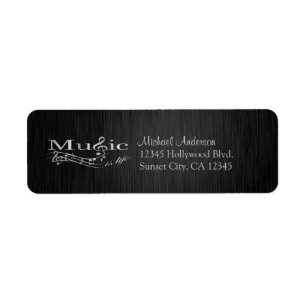 A música elegante é etiquetas do preto e da prat