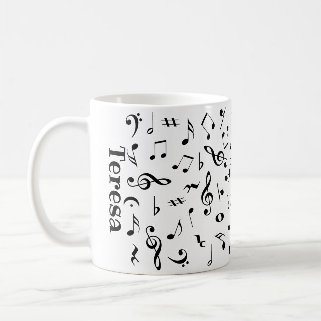 A música personalizada nota a caneca (Esquerda)