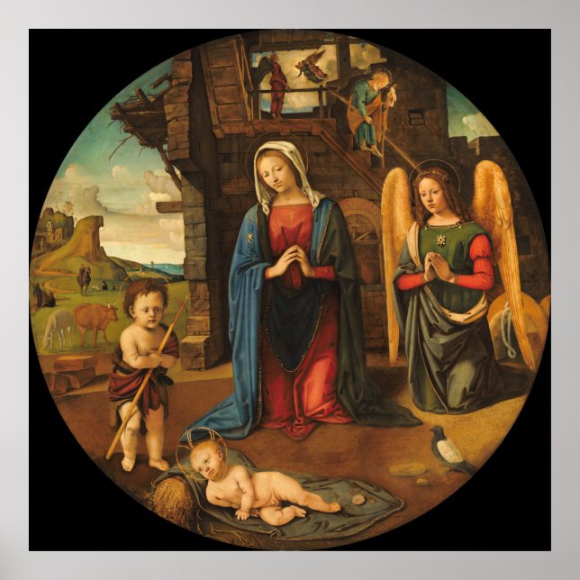 A Natividade - Piero di Cosimo Fine Art Poster (Frente)