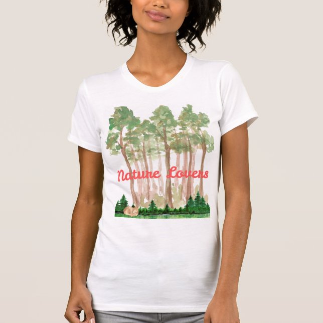 A natureza ama a camiseta (Frente)