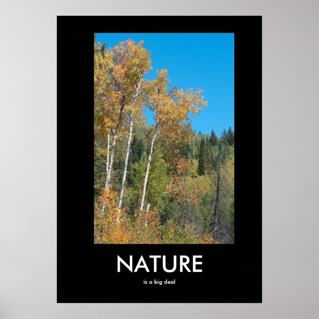 A natureza é um grande Poster de inspiração (Frente)