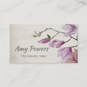 a natureza flores cartão de visita de lado duplo 