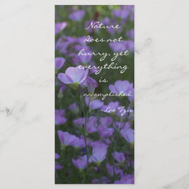 A natureza não se apressa