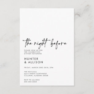 A noite antes do cartão de gabinete