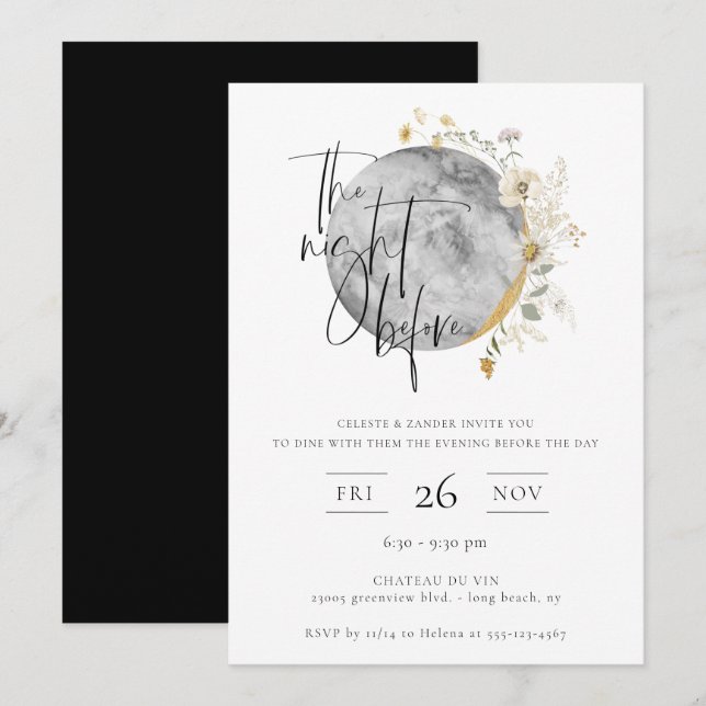 A Noite Antes Do Convite À Lua Gilded (Frente/Verso)