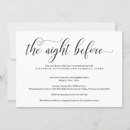 A Noite Antes Do Convite Ao Janto De Ensaio