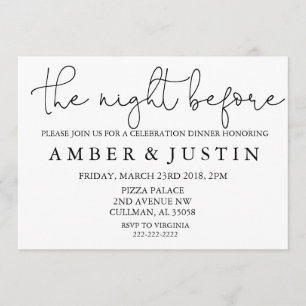 A noite antes do convite de  