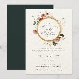 A Noite Antes Do Convite Floral De Outono