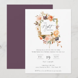 A Noite Antes Do Convite Floral De Outono Terrestr