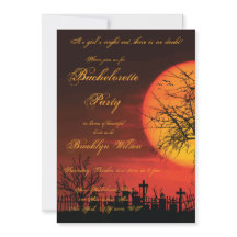 À Noite, Convites À Festa de solteira De Halloween