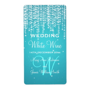 A noite elegante da etiqueta do vinho do casamento