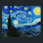 A Noite Estrelada de Vincent Van Gogh Poster<br><div class="desc">A Noite Estrelada de Vincent Van Gogh</div>