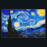 A Noite Estrelada por Vincent Van Gogh<br><div class="desc">Vincent Van Gogh A Noite Estrelada. Esta é uma antiga obra-prima do pintor holandês Vincent Van Gogh. Esta pintura de paisagem de arte fina tem cores bonitas,  vibrantes e saturadas. Vincent Van Gogh foi um pintor pós-impressionista holandês. Esta imagem é de domínio público</div>