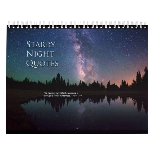 A noite estrelado cita o calendário (Capa)