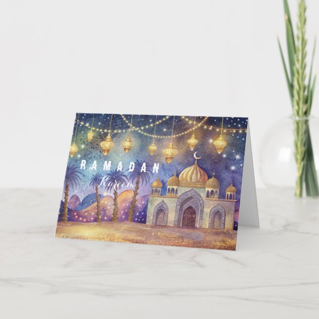 A noite mágica do cartão postal Ramadã (Frente)