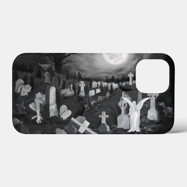 À noite no cemitério - Anjo com o Diabo (Verso (horizontal))