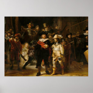 A Noite por Rembrandt van Rijn Poster