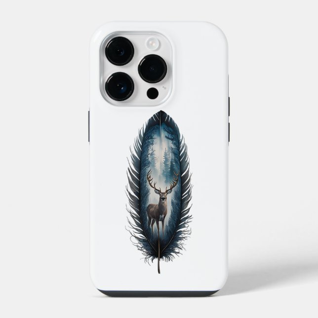 "A obra prima da natureza: Deer Feather Design iPh (Verso)