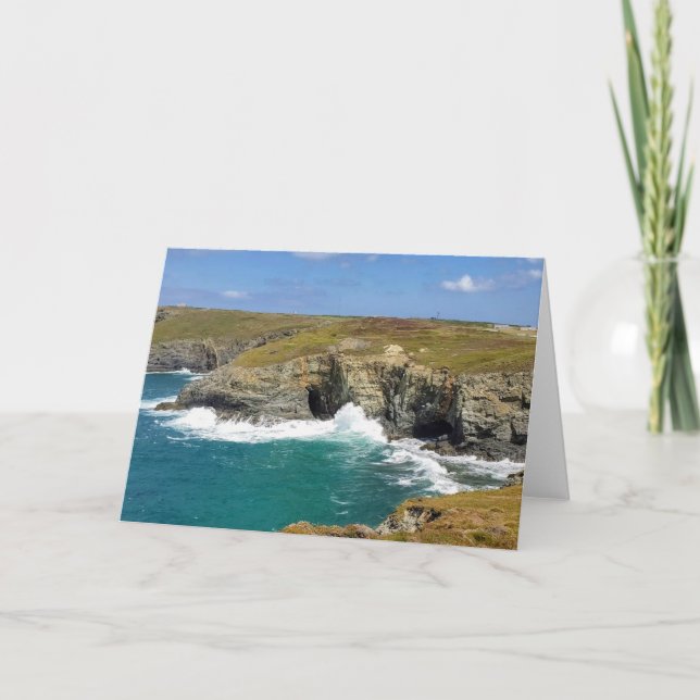 A onda e o penhasco - cartão de nota (Frente)