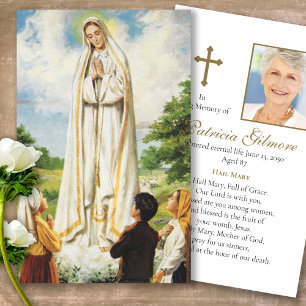 A oração carda   nossa senhora de Fatima