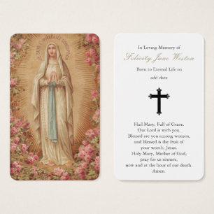 A oração carda nossa senhora de Lourdes