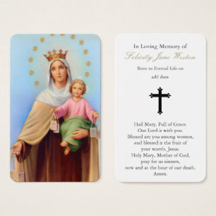 A oração carda   nossa senhora Mt Carmel