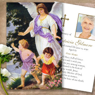 A oração carda o anjo-da-guarda 1 do vintage de 