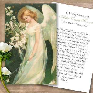 A oração carda o anjo do vintage de  