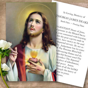 A oração carda o coração sagrado de   de Jesus