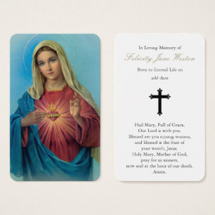 A oração carda o coração sagrado Mary 3 de  