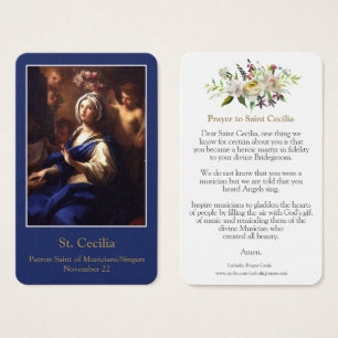 A oração carda o santo Cecilia de  