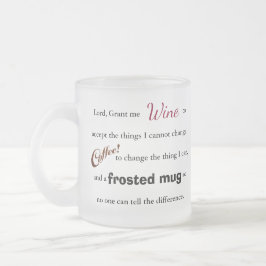 A oração da serenidade do vinho/café - caneca do