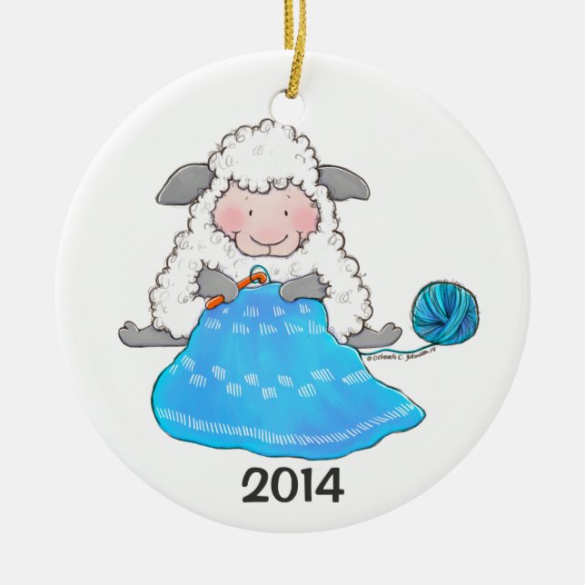 A ovelha de Lucy Crochets enfeites de natal (Frente)