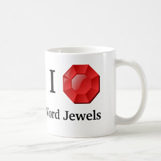 A palavra Jewels a caneca
