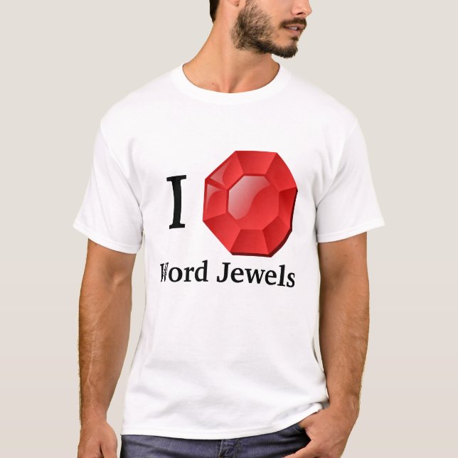 A palavra Jewels o t-shirt (Frente)