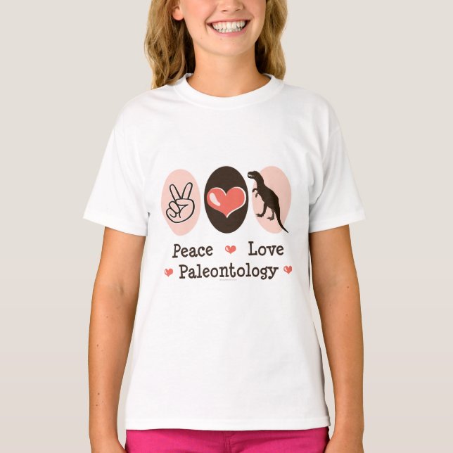 A paleontologia do amor da paz caçoa a camiseta da (Frente)