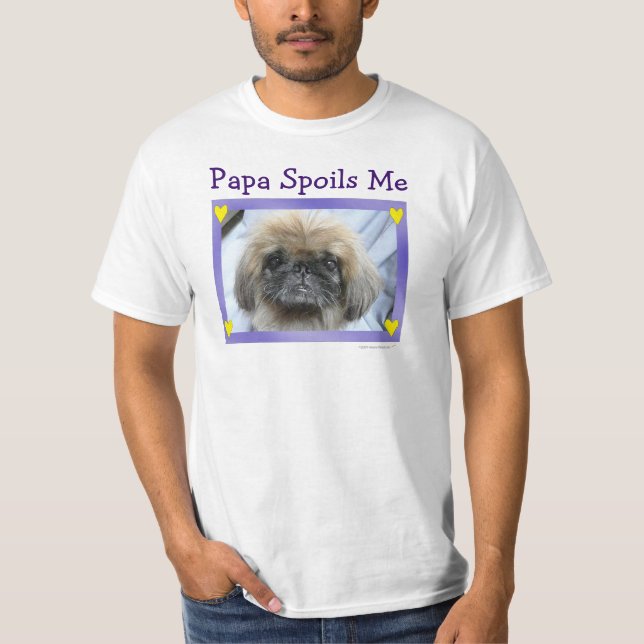 A papá estraga-me camisa de Pekingese (Frente)
