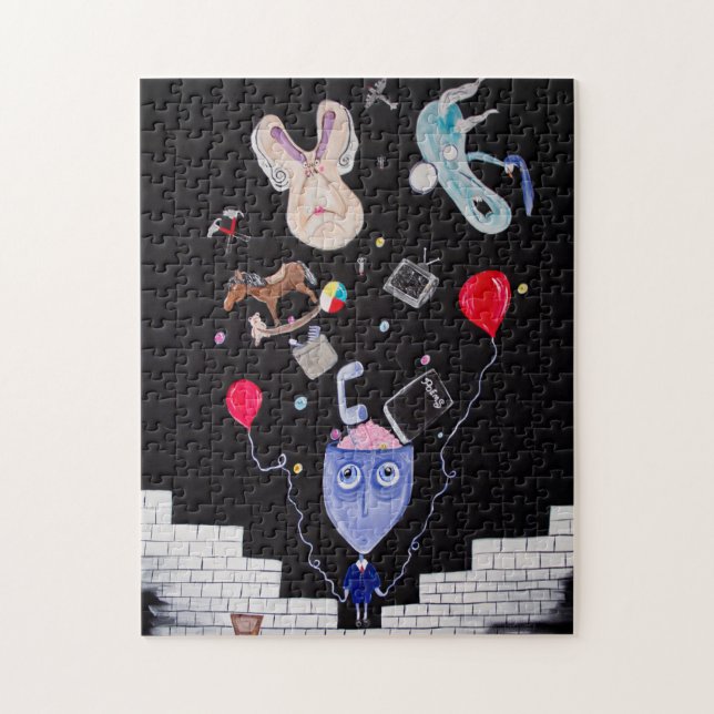 A parede do rosa - quebra-cabeça (Vertical)