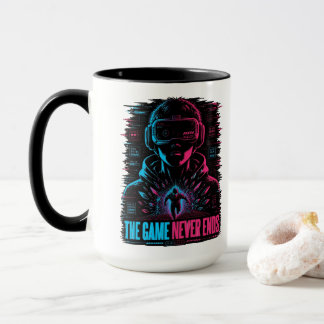 A Partida Nunca Termina Caneca de VR Cyberpunk