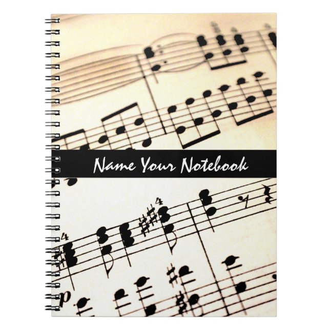 A partitura personalizada nota o caderno (Frente)