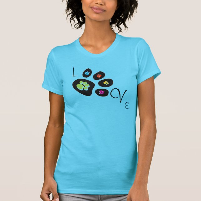 A pata imprime a camisa das asas do amor & do anjo (Frente)